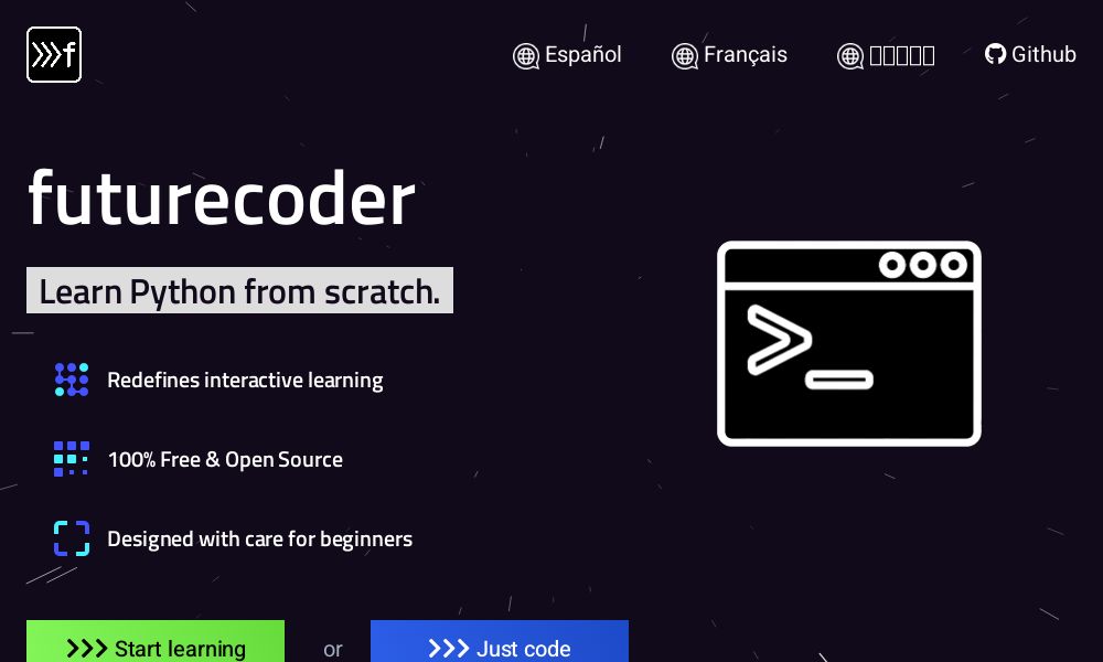 Screenshot of Future Coder