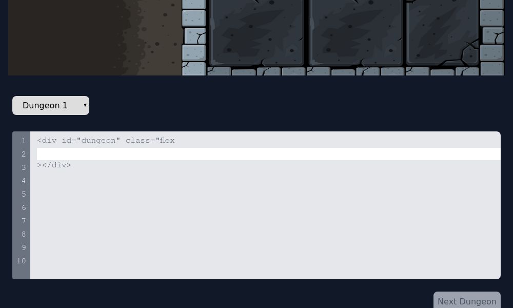 Screenshot of Knights of the Flexbox Table