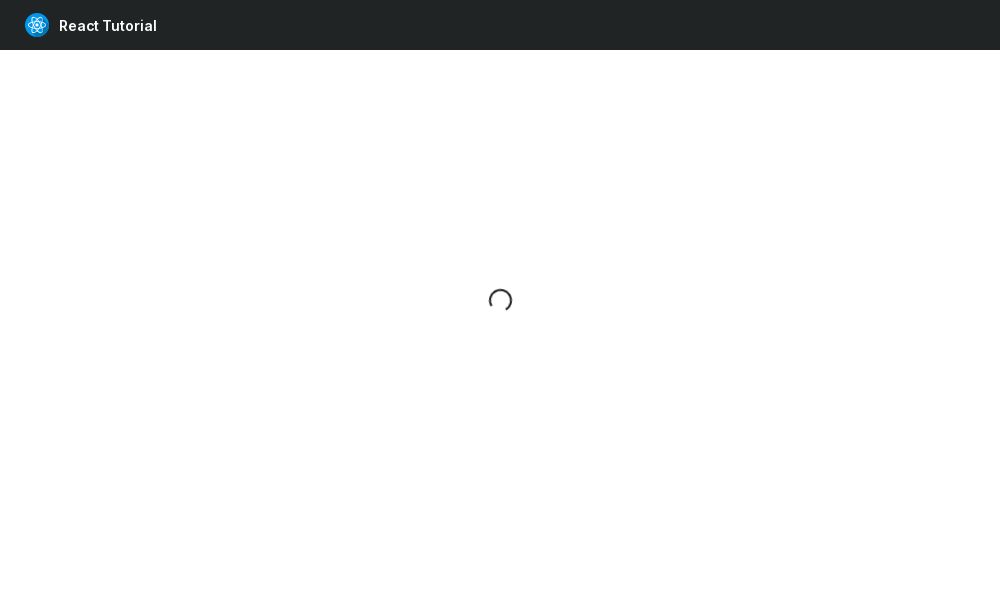 Screenshot of React Tutorial