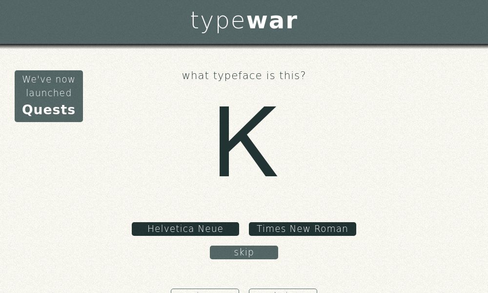 Screenshot of typewar